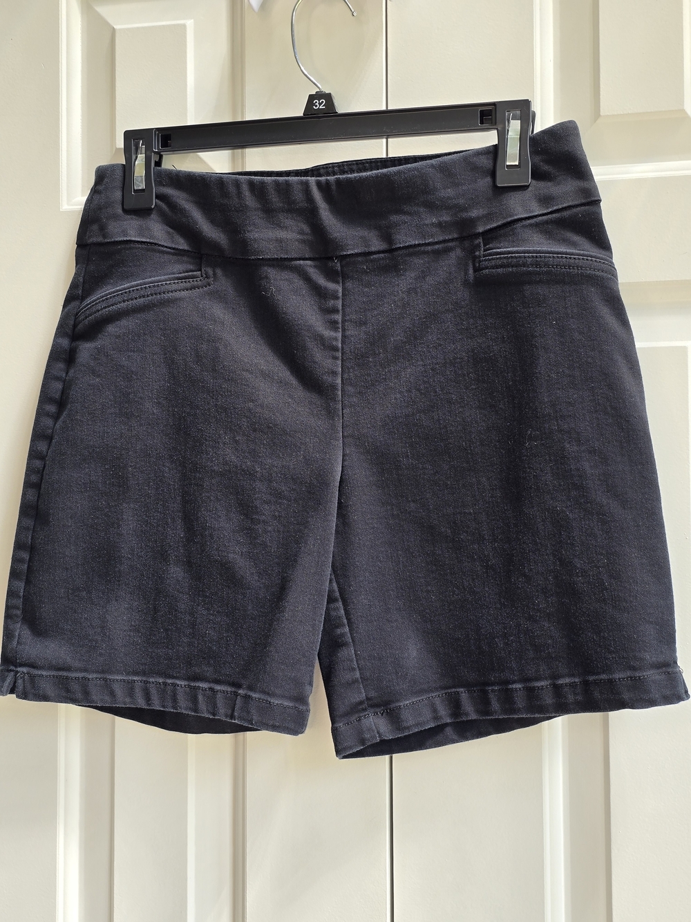 croft & barrow Classic Black Pull-On Bermuda Shorts